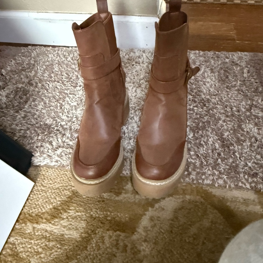 Brown Leather Ankle Boots